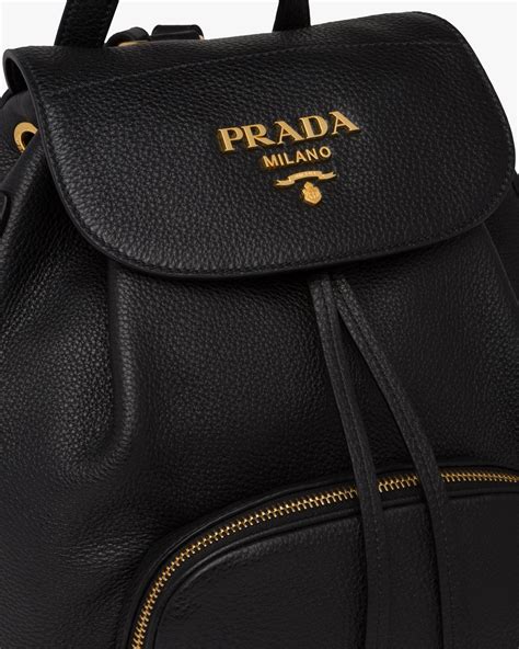 vintage black leather prada backpack|Prada leather backpack sale.